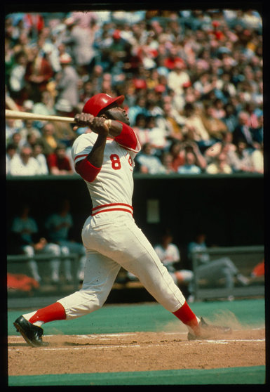 Joe Morgan ofthe Cincinnati Reds batting
